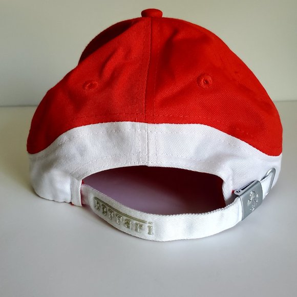 OFFICIAL FERRARI Race Cap Quality Embroidered Logo Flag Stars Academia Movie Red - Picture 8 of 10